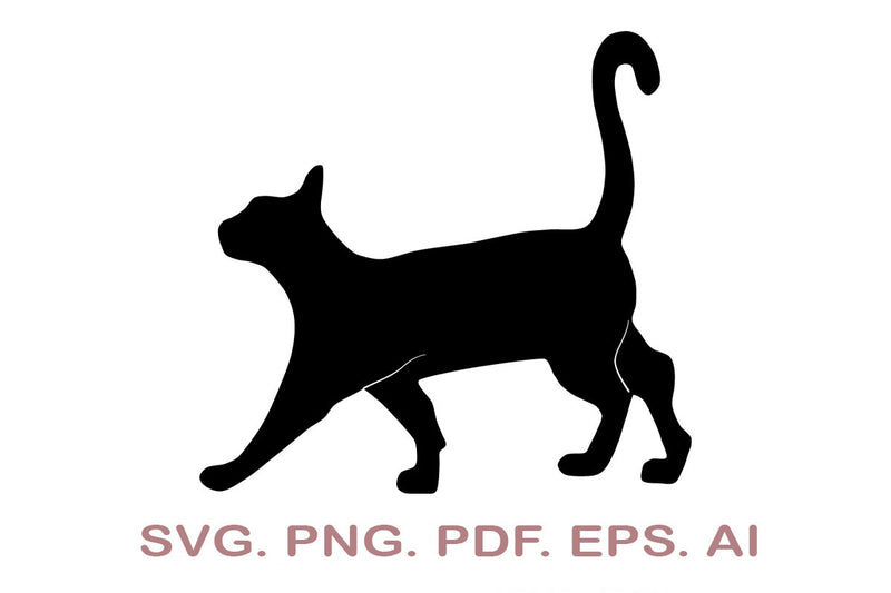 Cat SVG file, Cat Cut File, Black Cat svg, Halloween cat SVG, Black Cat ...