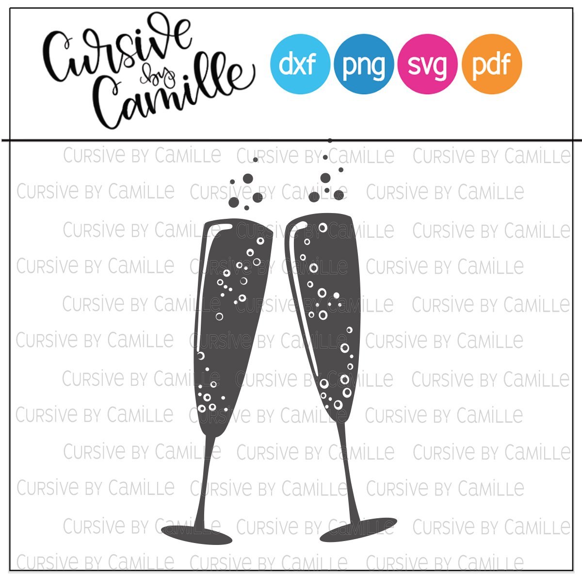 Download Champagne Glasses Cut File Wedding Svg So Fontsy