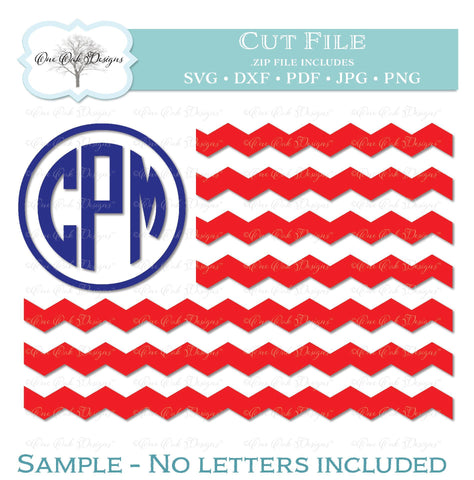 Download Chevron American Flag With Monogram Frame So Fontsy