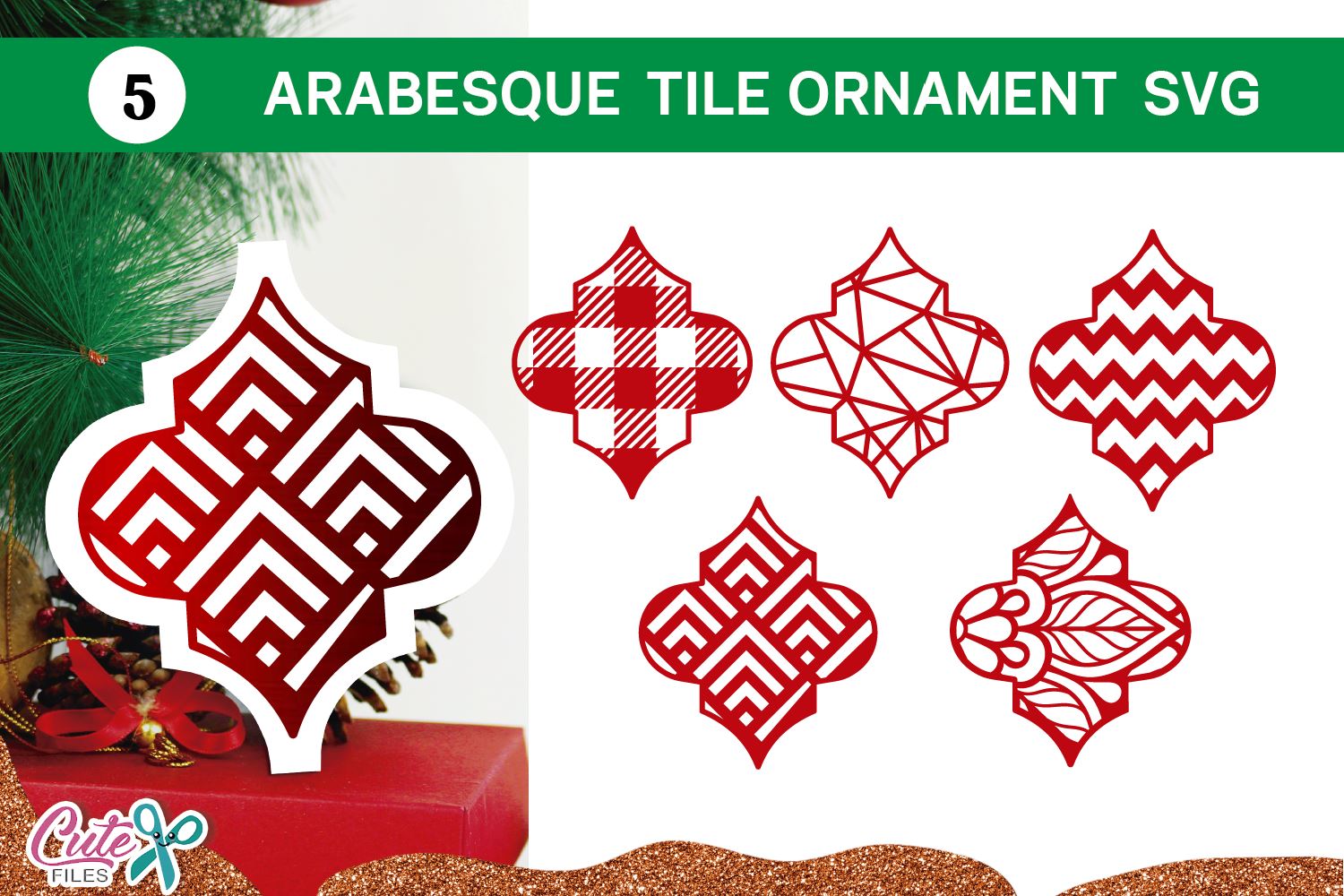 Download Christmas Arabesque Tile Svg Bundle Cut File So Fontsy