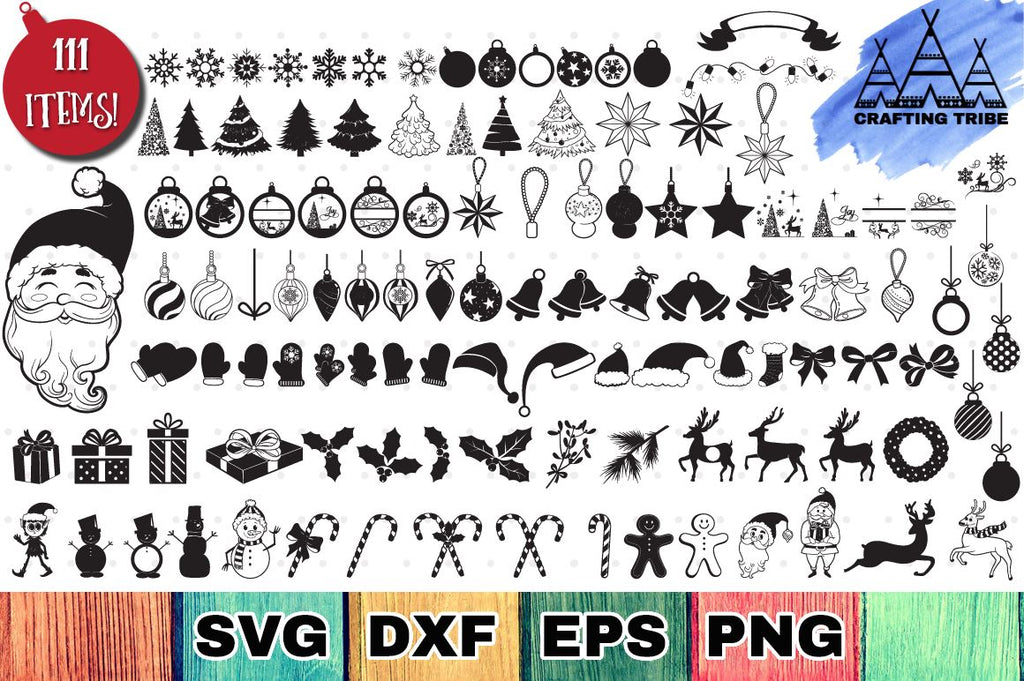 Christmas Bundle with 111 SVG Cut Files - So Fontsy