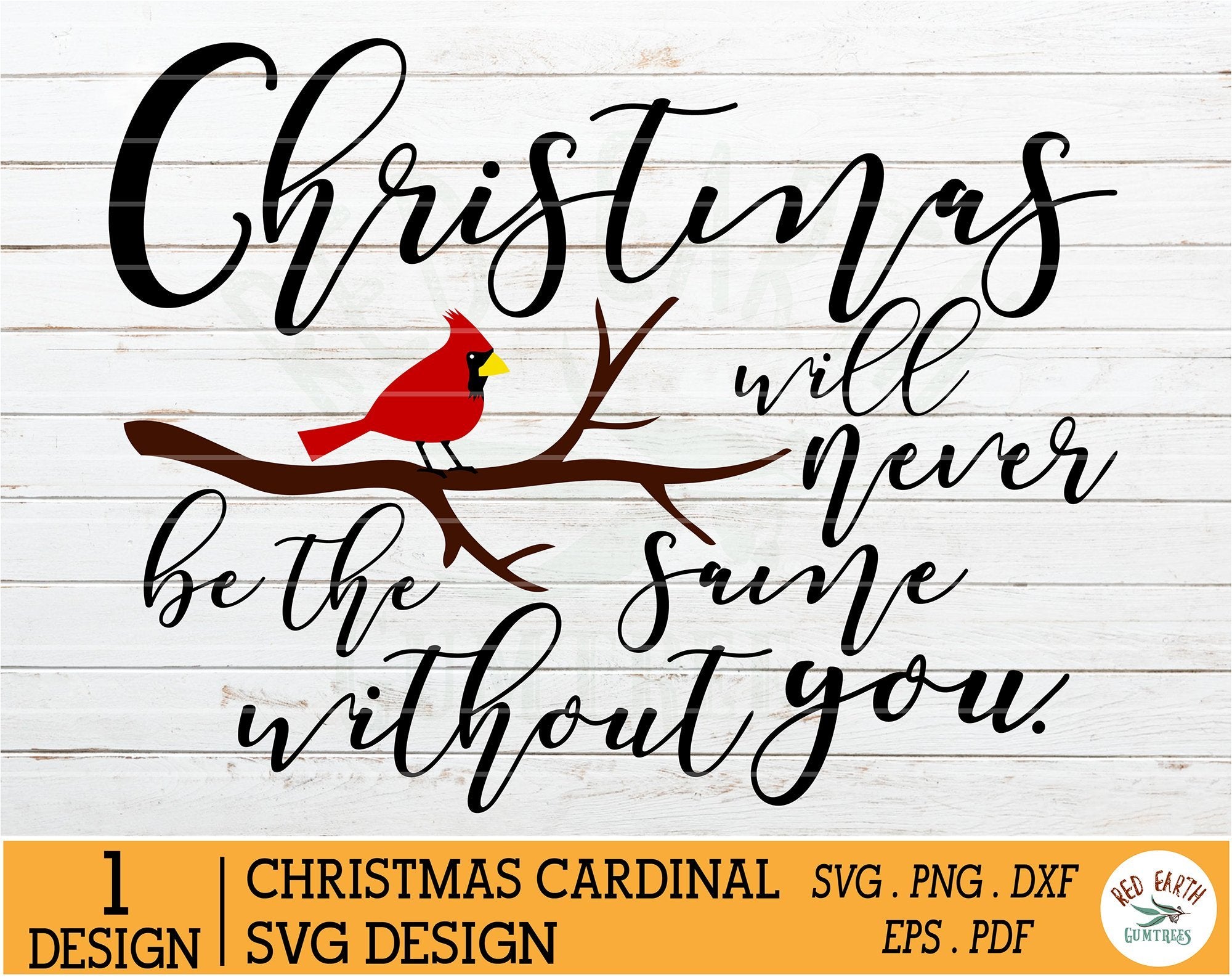 Download Christmas Cardinal Quote Svg Cardinal On Tree Branch In Svg So Fontsy