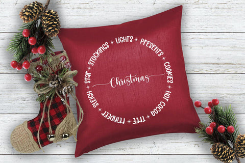 Christmas Circle SVG - Christmas SVG - Christmas Decorations - So Fontsy