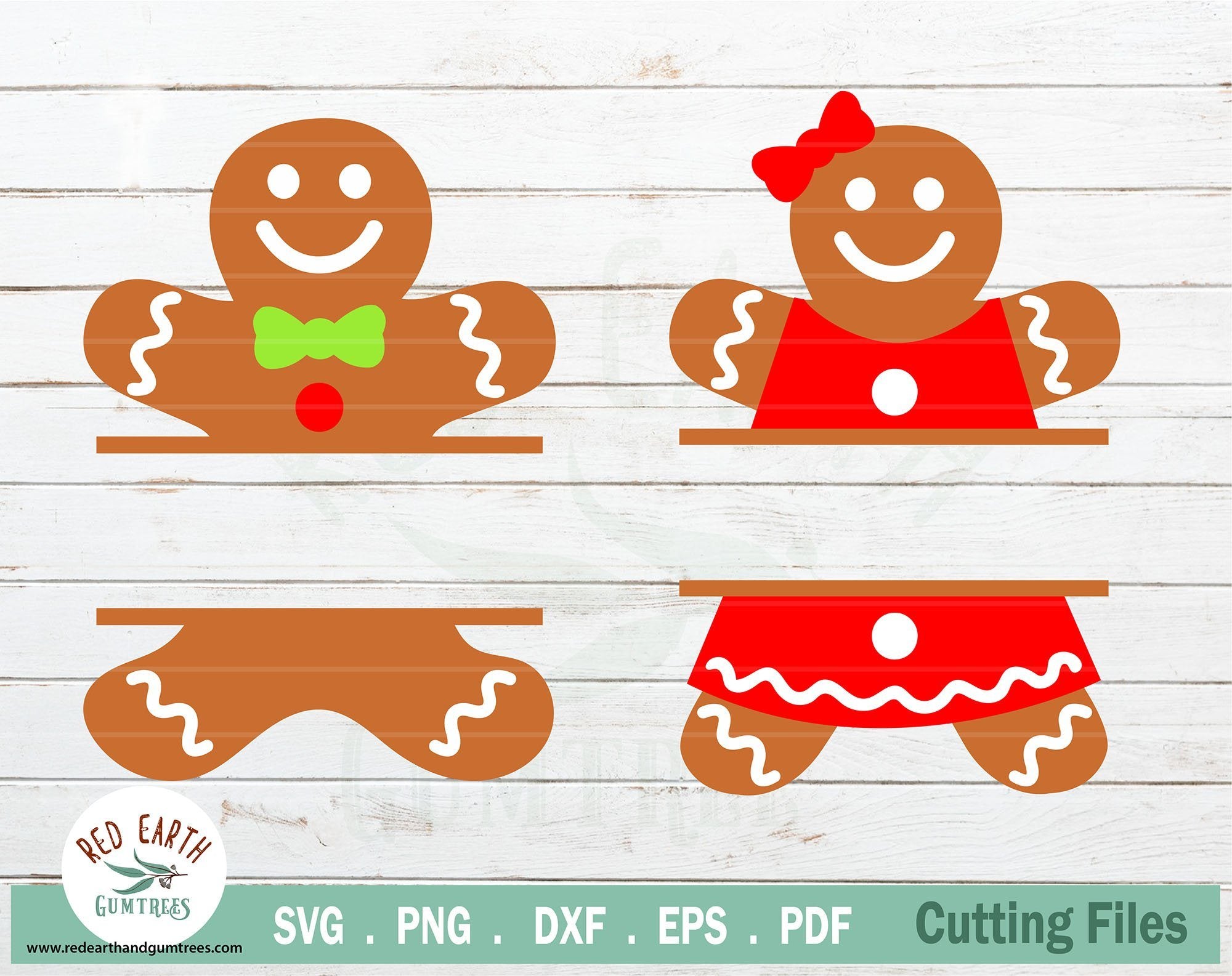 Download Christmas Gingerbread Split Monogram Frames Svg Ginger Bread So Fontsy