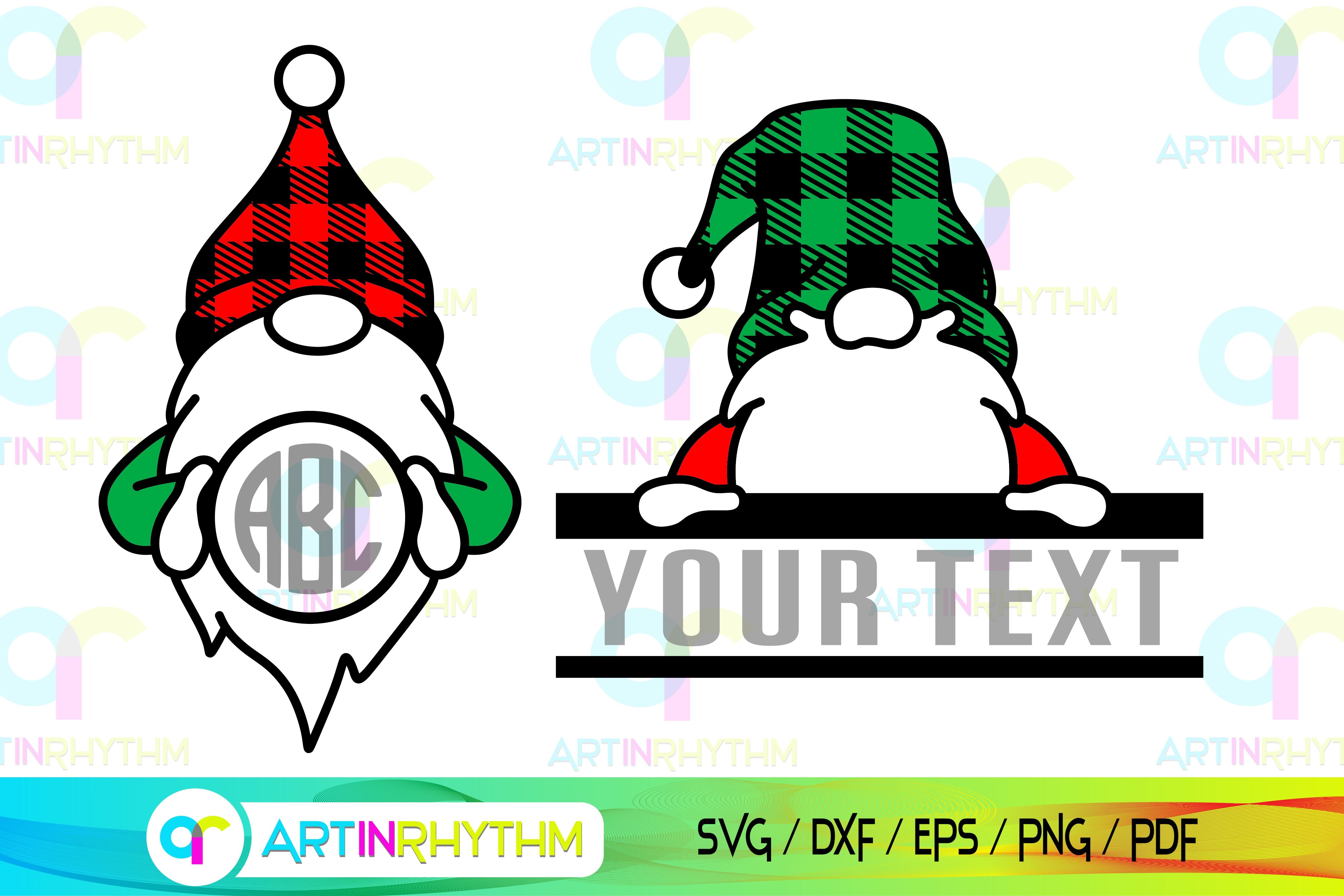 Download Christmas Gnome Split Monogram Svg So Fontsy