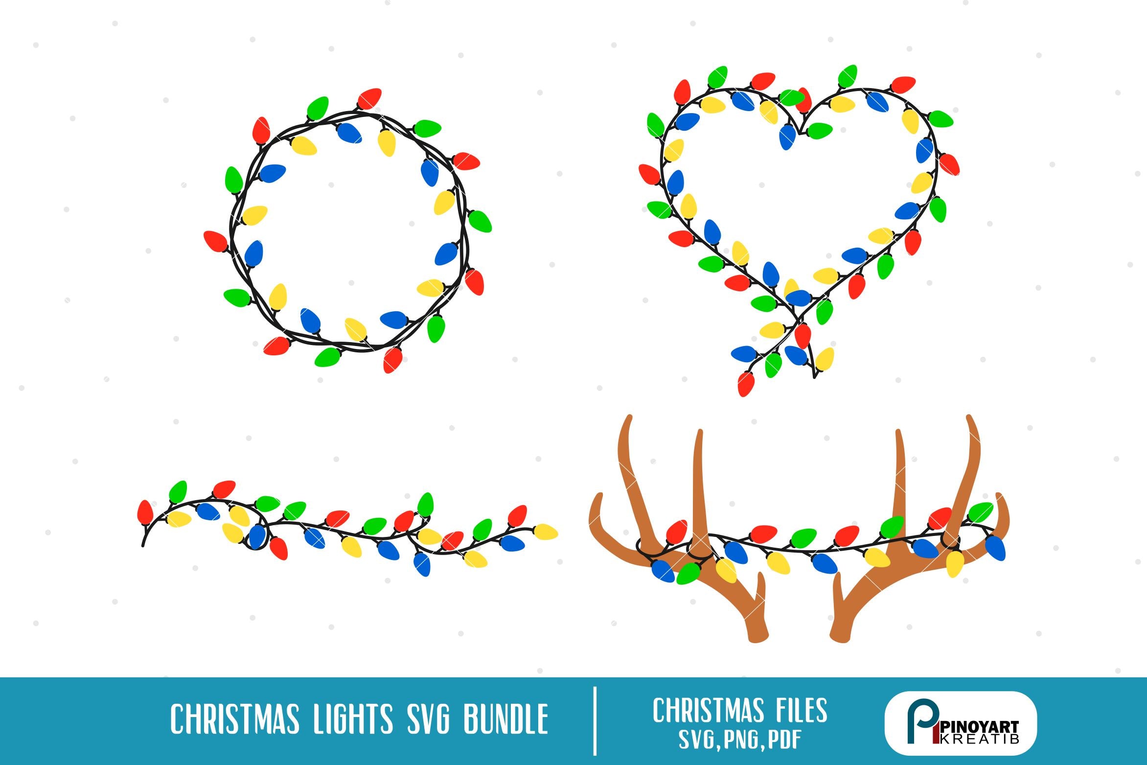 Download Christmas Lights Svg Bundle So Fontsy