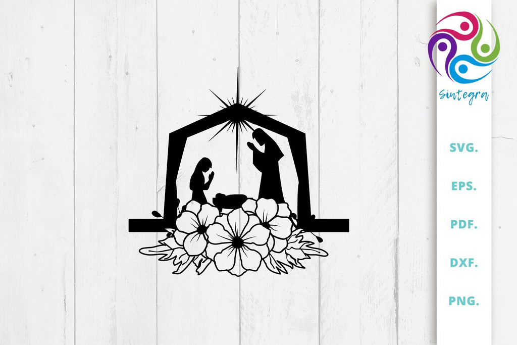 Download Christmas Nativity Svg File - So Fontsy