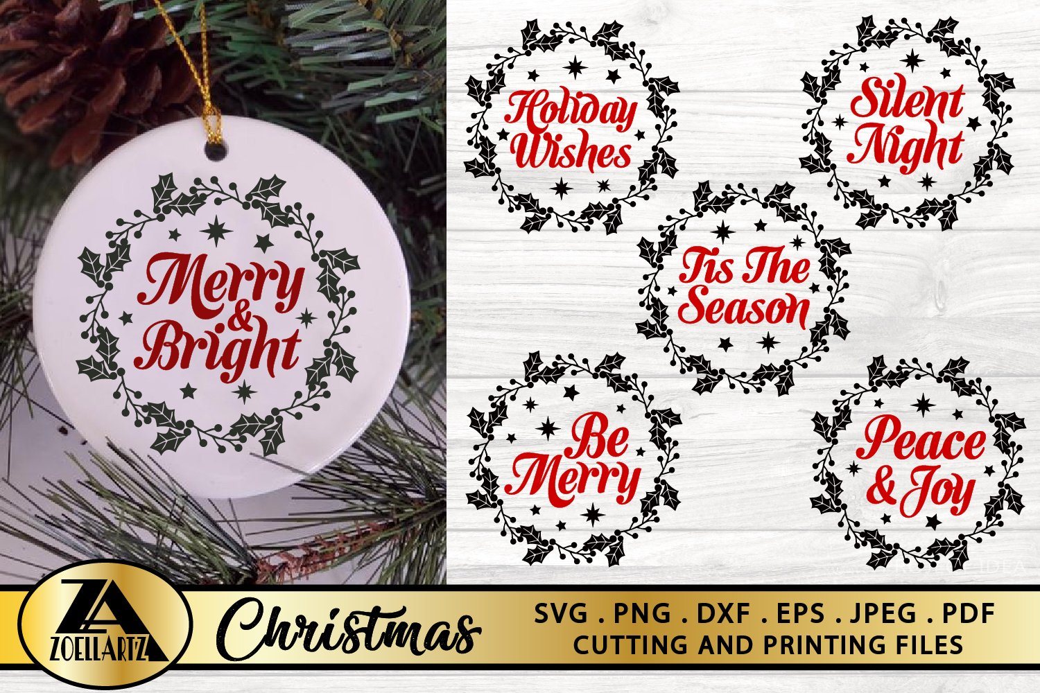 Download Christmas Ornament Svg Bundle Round Christmas Svg Bundle So Fontsy