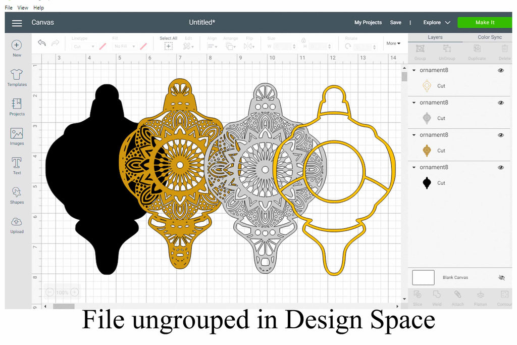 Download Christmas Ornament SVG Layered Mandala for cutting ...