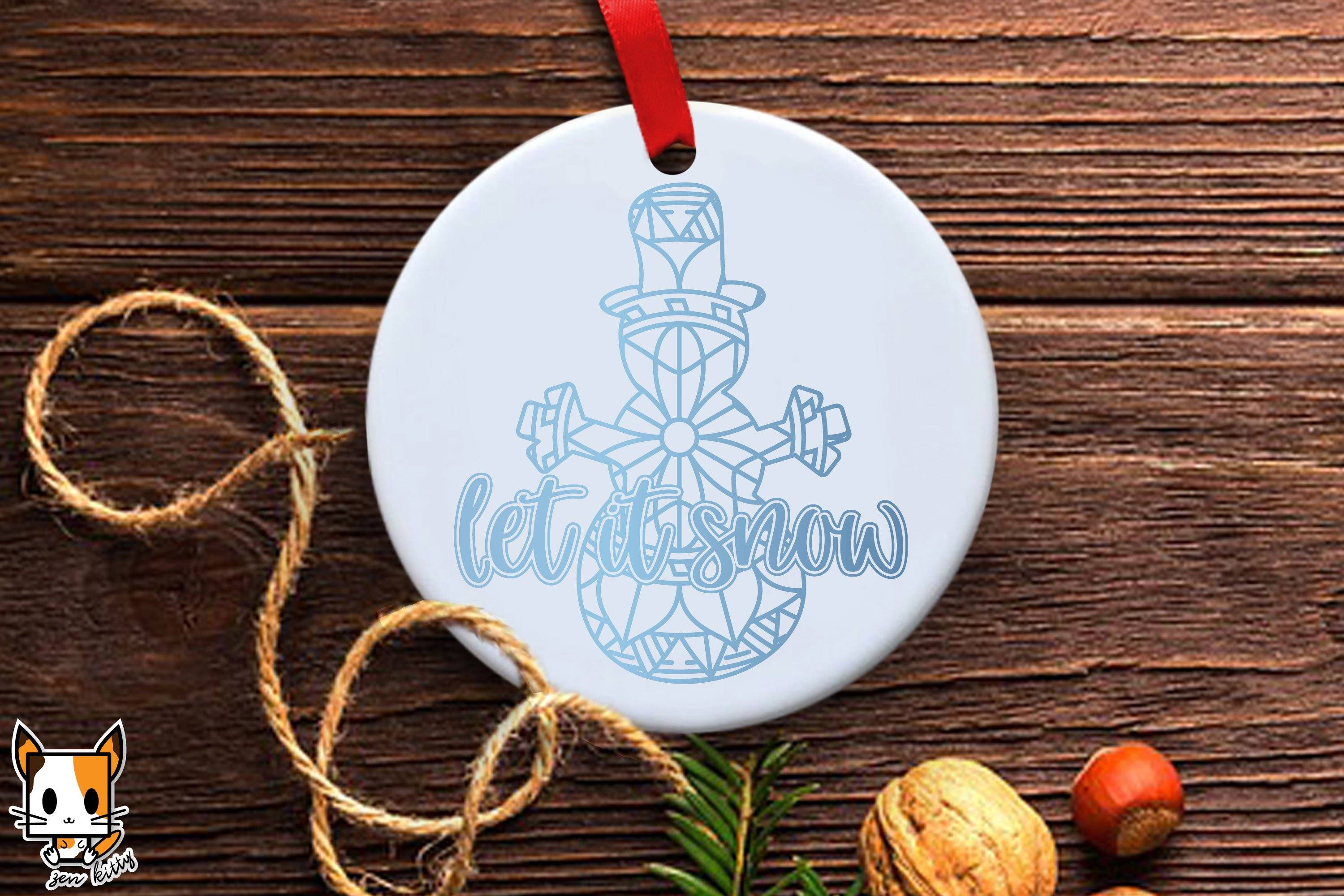 Download Christmas Ornament Svg Snowman Mandala Let It Snow So Fontsy