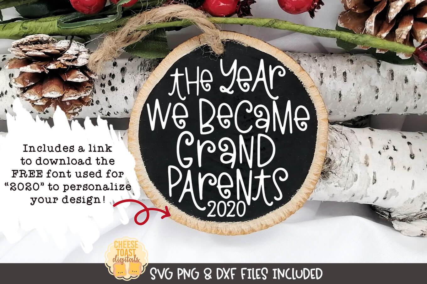 Download Christmas Ornament Svg The Year We Became Grandparents So Fontsy