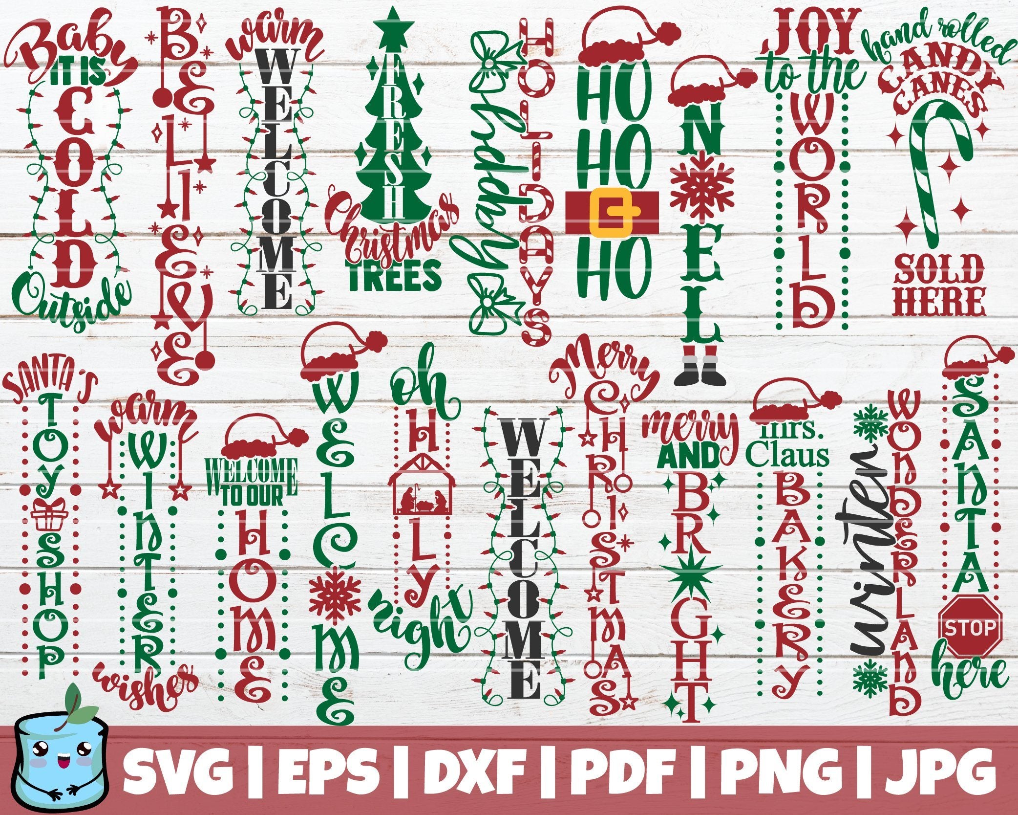 Download Christmas Porch Signs Svg Bundle So Fontsy