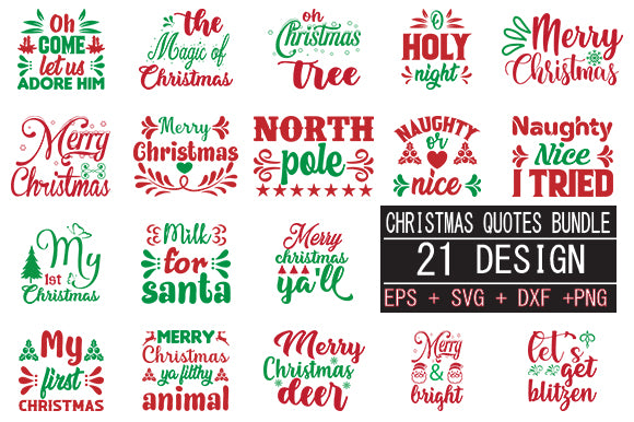 Christmas SVG bundle 21 design - So Fontsy