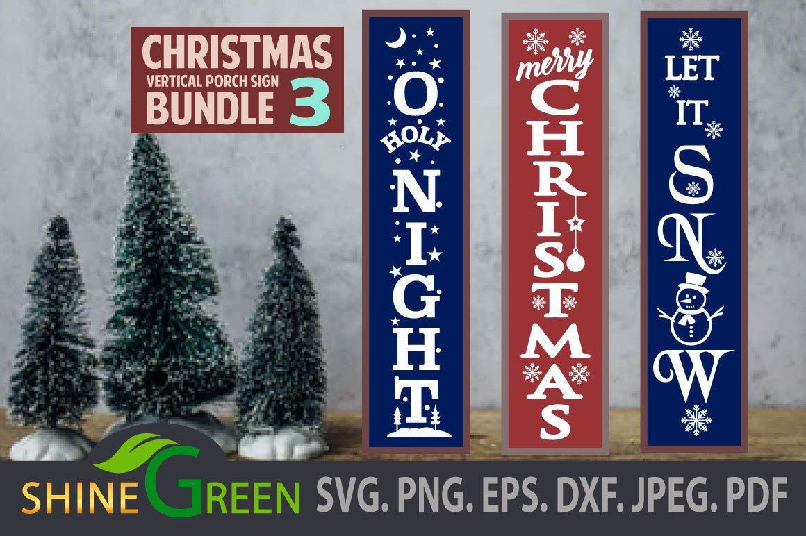 Download Christmaschristmas Svg Bundle 3 Vertical Porch Signs Dxf Eps Png So Fontsy
