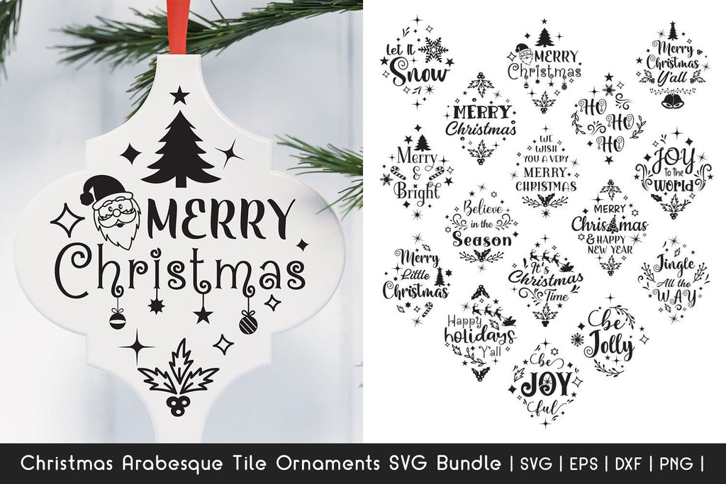 Download Christmas SVG Bundle - Arabesque Tile Ornaments SVG Bundle ...