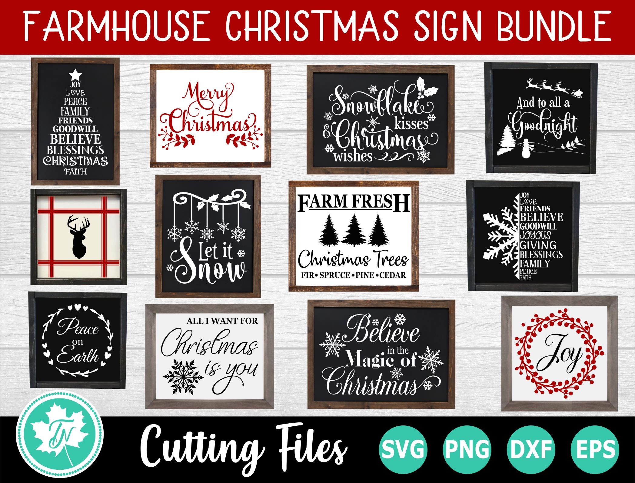 Download Christmas Svg Bundle Christmas Sign Svg Farmhouse Svg So Fontsy