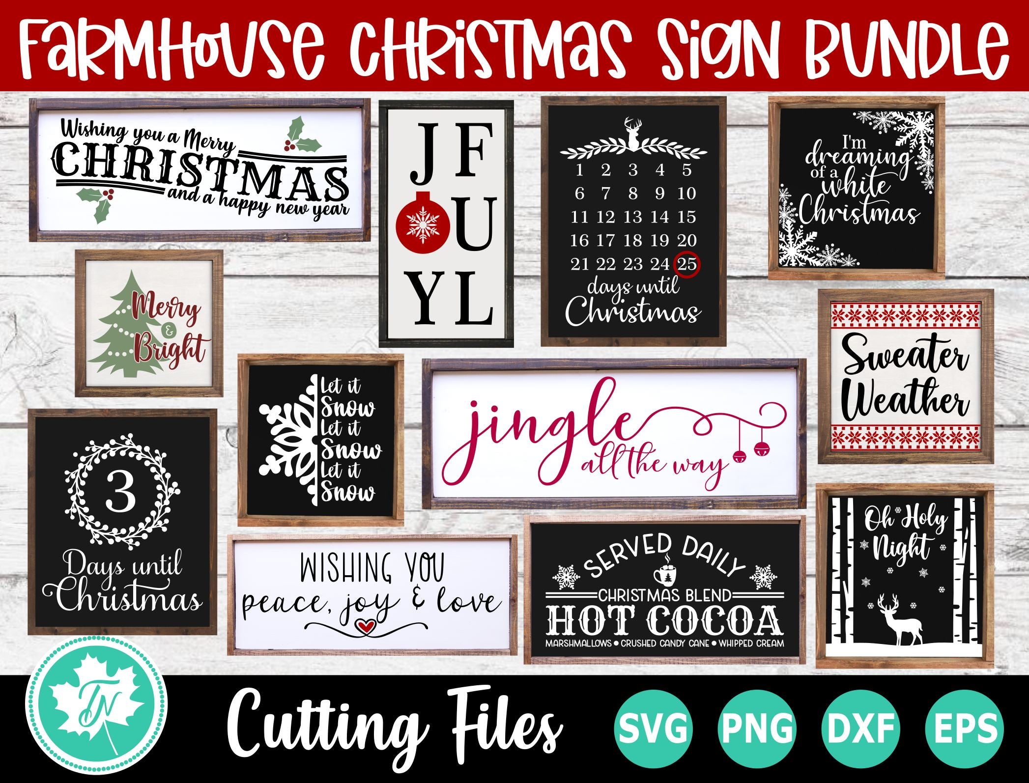 Download Christmas Svg Bundle Farmhouse Svg Christmas Sign Svg So Fontsy