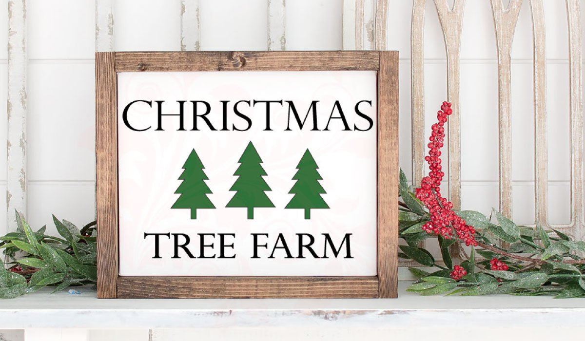 Download Christmas Svg Cut File Christmas Tree Farm Wood Tray Svg Christmas Clipart Square Wood Sign Cut Files Farmhouse Sign Svg Home Decor Digital Art