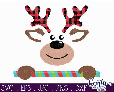 Download Christmas Svg Reindeer Svg Kid S Christmas Buffalo Plaid So Fontsy