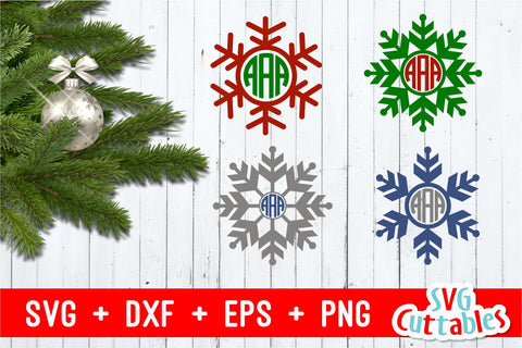 Download Christmas Svg Snowflake Monogram Frames So Fontsy