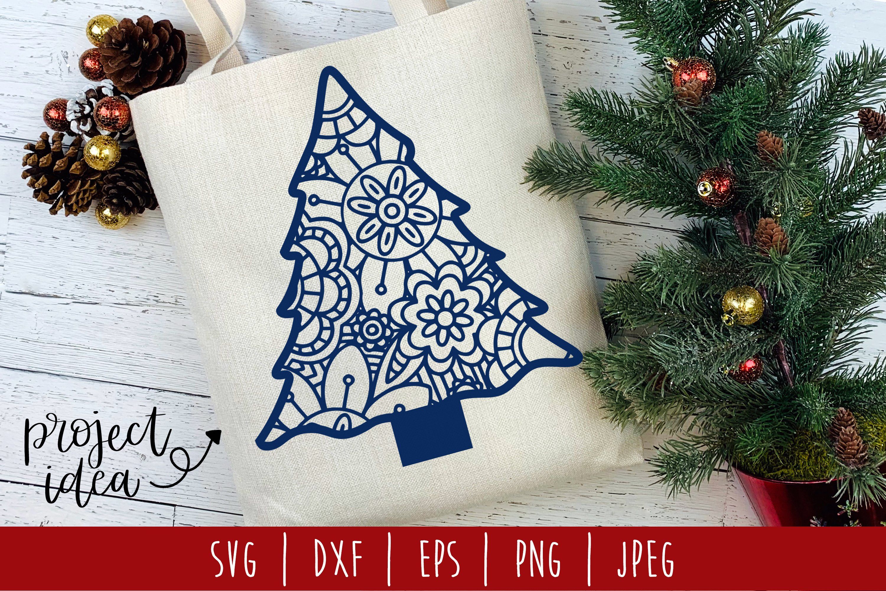 Download Christmas Tree Mandala Zentangle So Fontsy