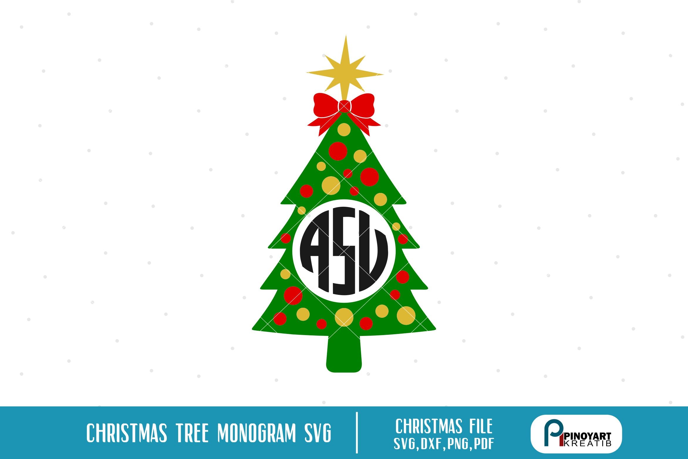 Download Christmas Tree Monogram Svg So Fontsy