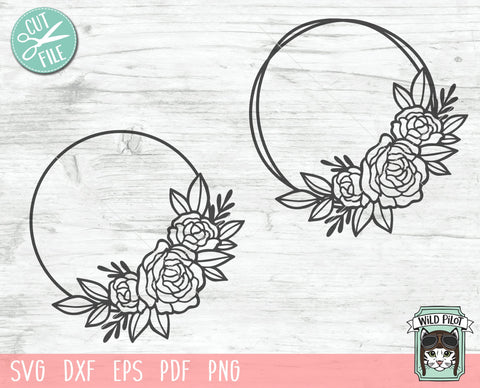 Download Circle Flower Monogram Frame Svg Cut File So Fontsy