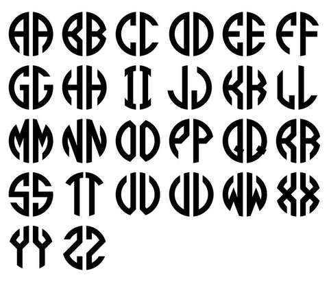 Download Circle Monogram Two Letter Alphabet Svg So Fontsy