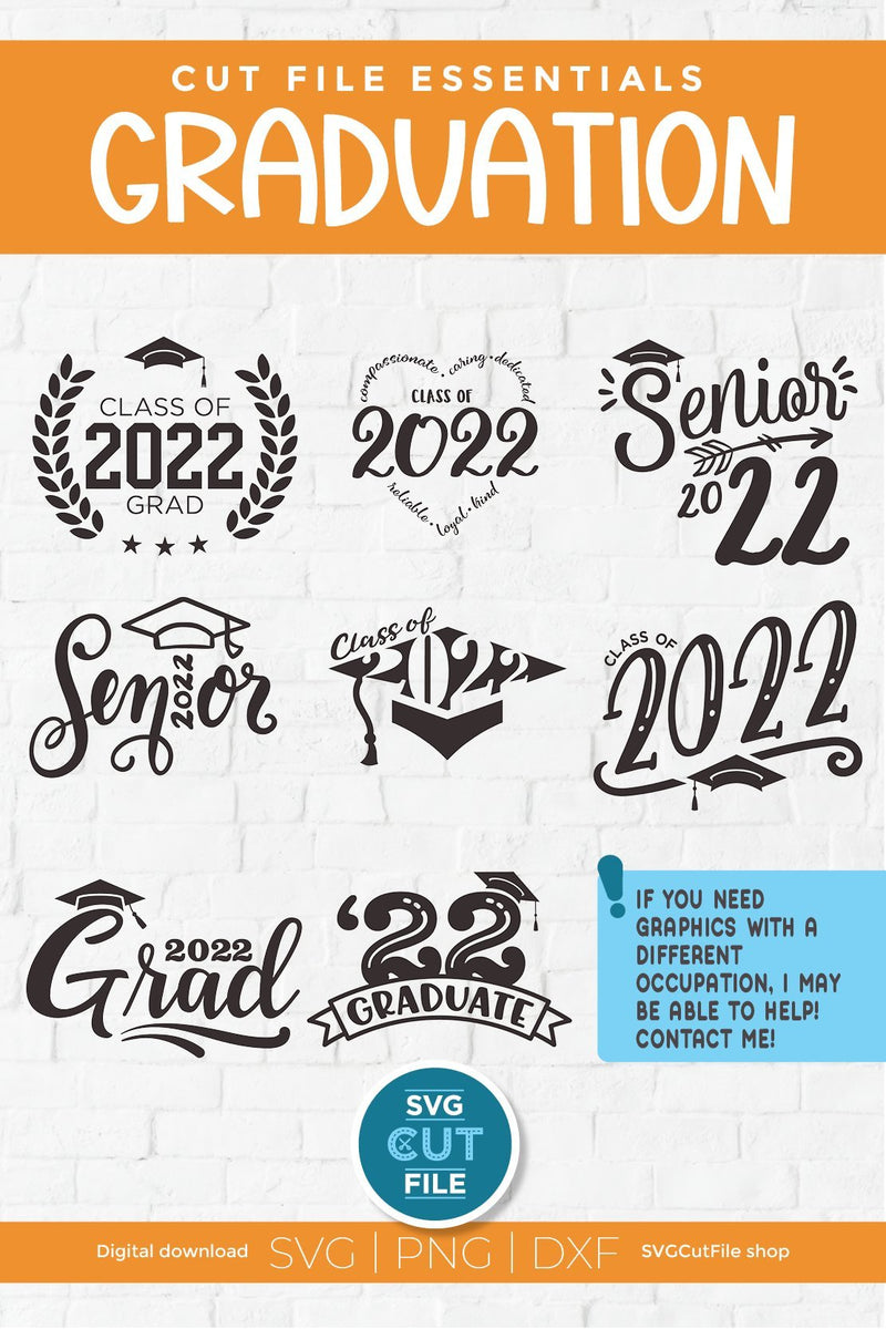 Class Of 2022 Svg Bundle Senior Bundle Svg 2022 Grad Svg Graduation