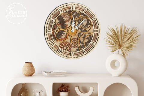 Download Clock Multilayer Laser Cut Files Mandala Round Sign Svg 3d Designs So Fontsy