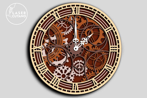 Download Clock Multilayer Laser Cut Files Mandala Round Sign Svg 3d Designs So Fontsy