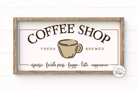 Download Coffee Shop Svg Farmhouse Coffee Bar Sign Dxf And More So Fontsy