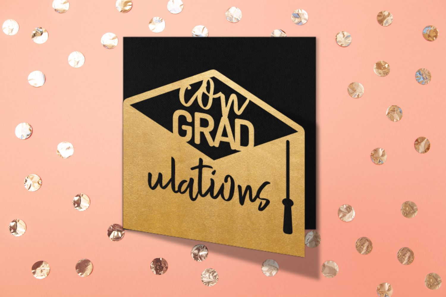 Download Congradulations Layered Papercut Graduation Card Svg So Fontsy