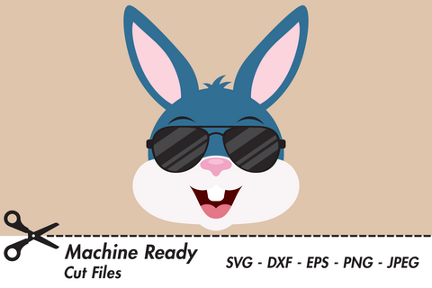 Download Cool Boy Bunny Rabbit Face With Shades Woodland Svg So Fontsy