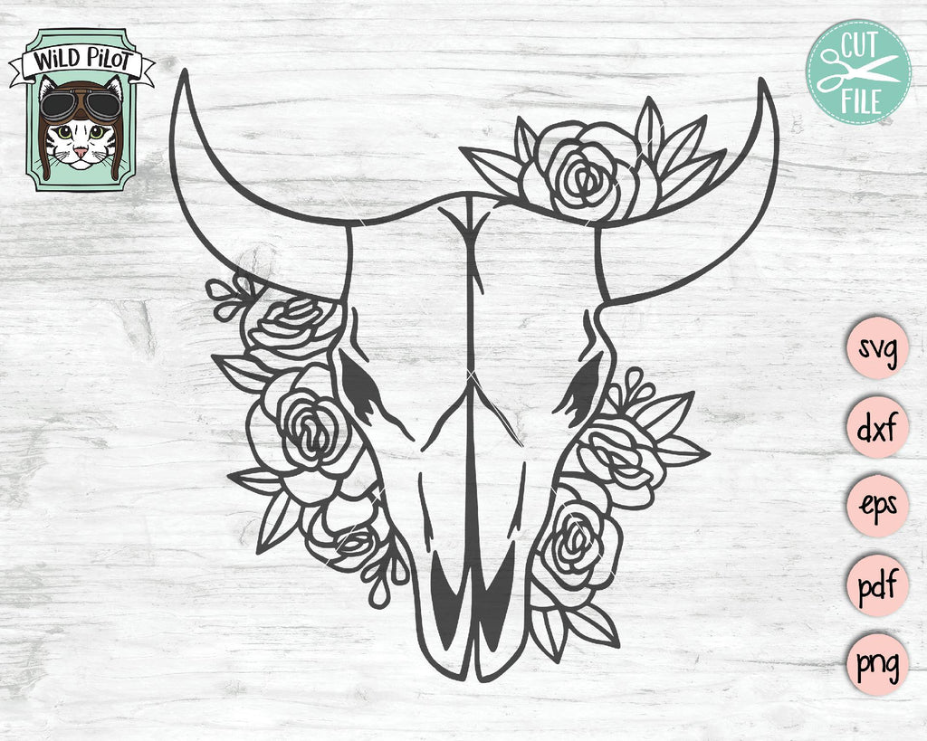 Download Products Tagged Cow Skull Floral Svg So Fontsy