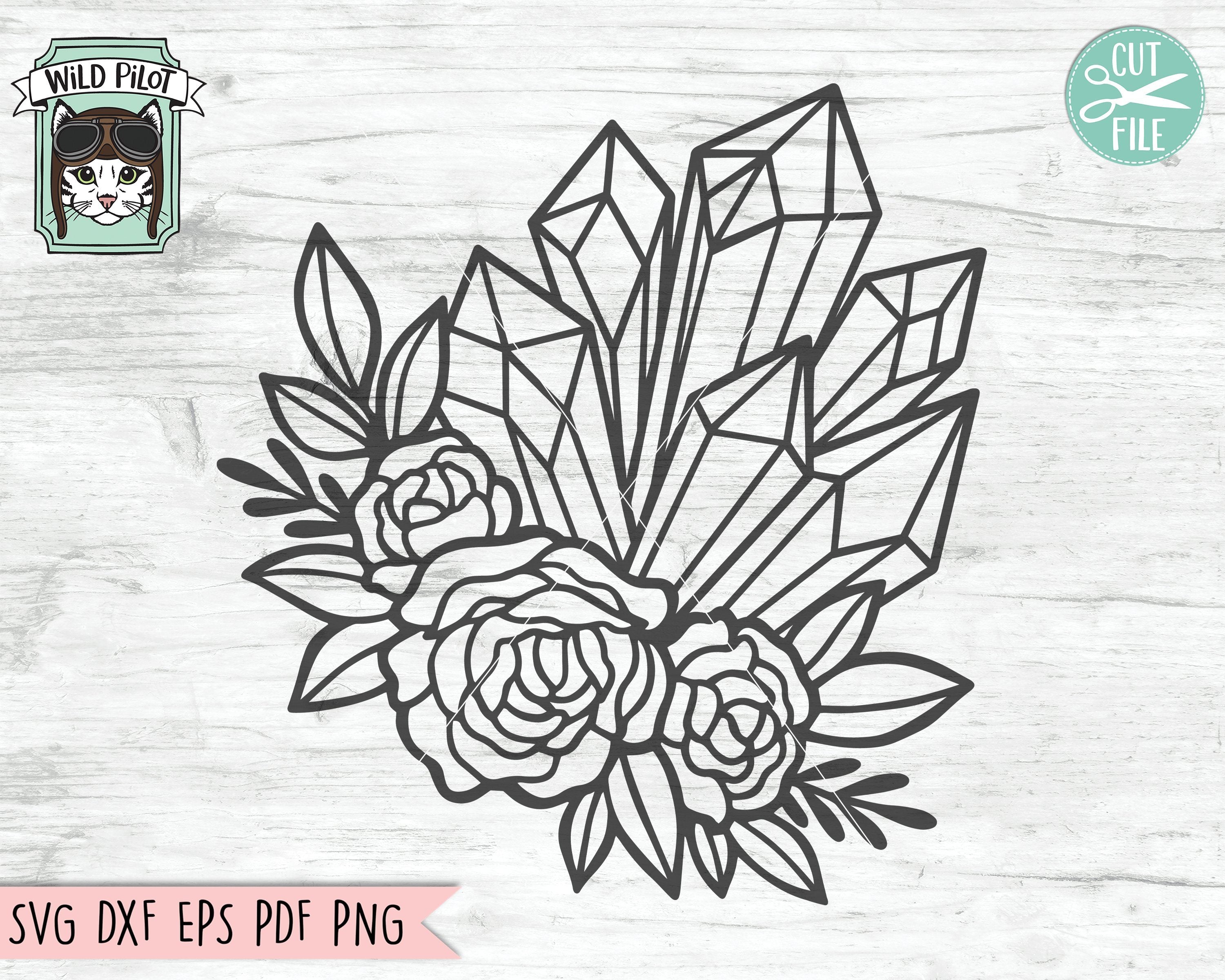 Download Crystals Svg Files Crystal Cut File Crystal Flowers Svg File Crystal Floral Svg Flowers Clipart Floral Vector Png Dxf Eps So Fontsy
