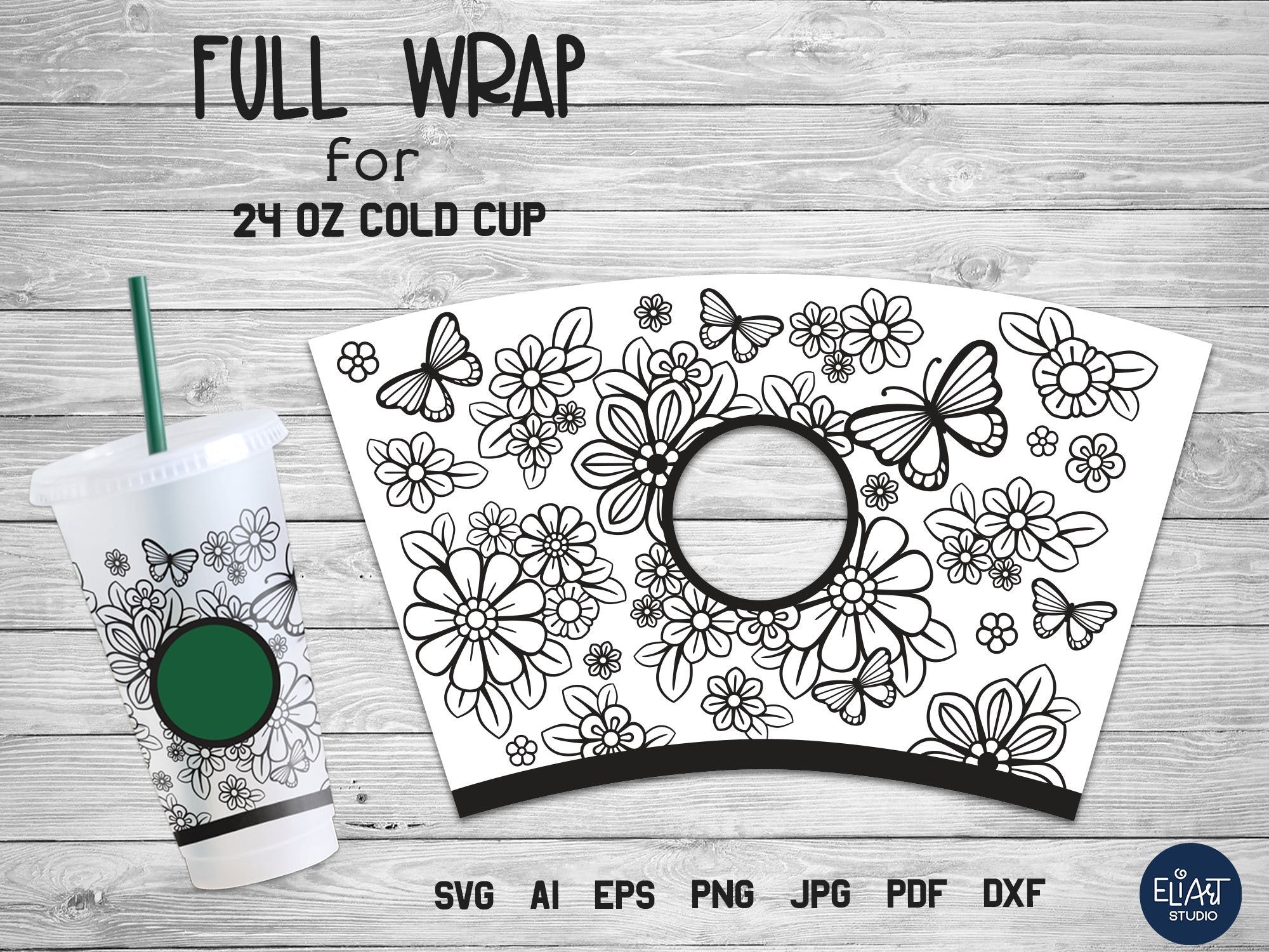 Free Free 346 Flower Cup Wrap Svg SVG PNG EPS DXF File