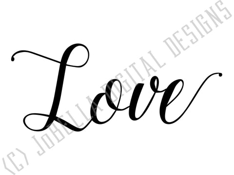 Download Cursive Love Svg Cut File And Printable So Fontsy