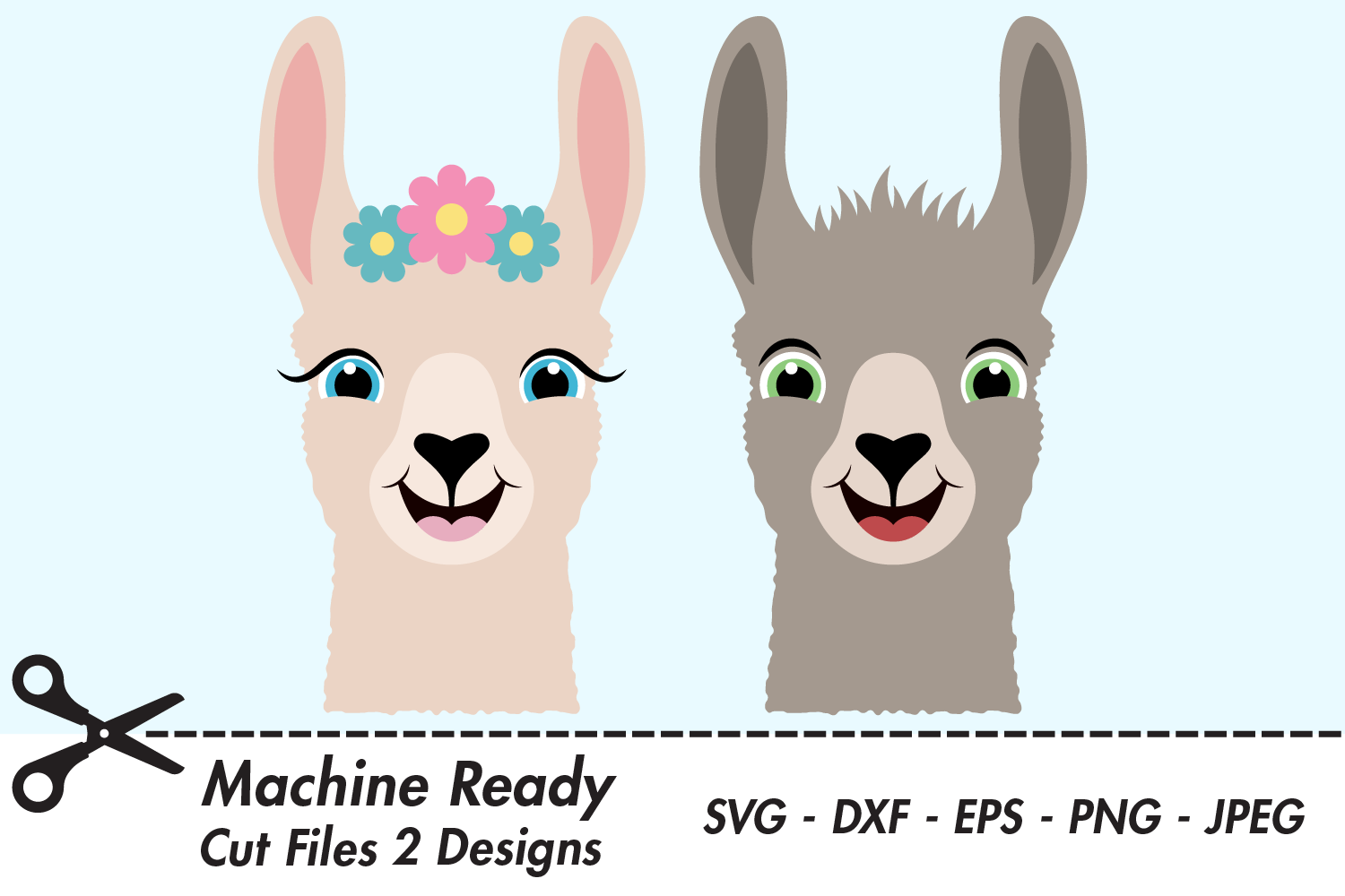 Download Cute Llama Faces Farm Svg So Fontsy