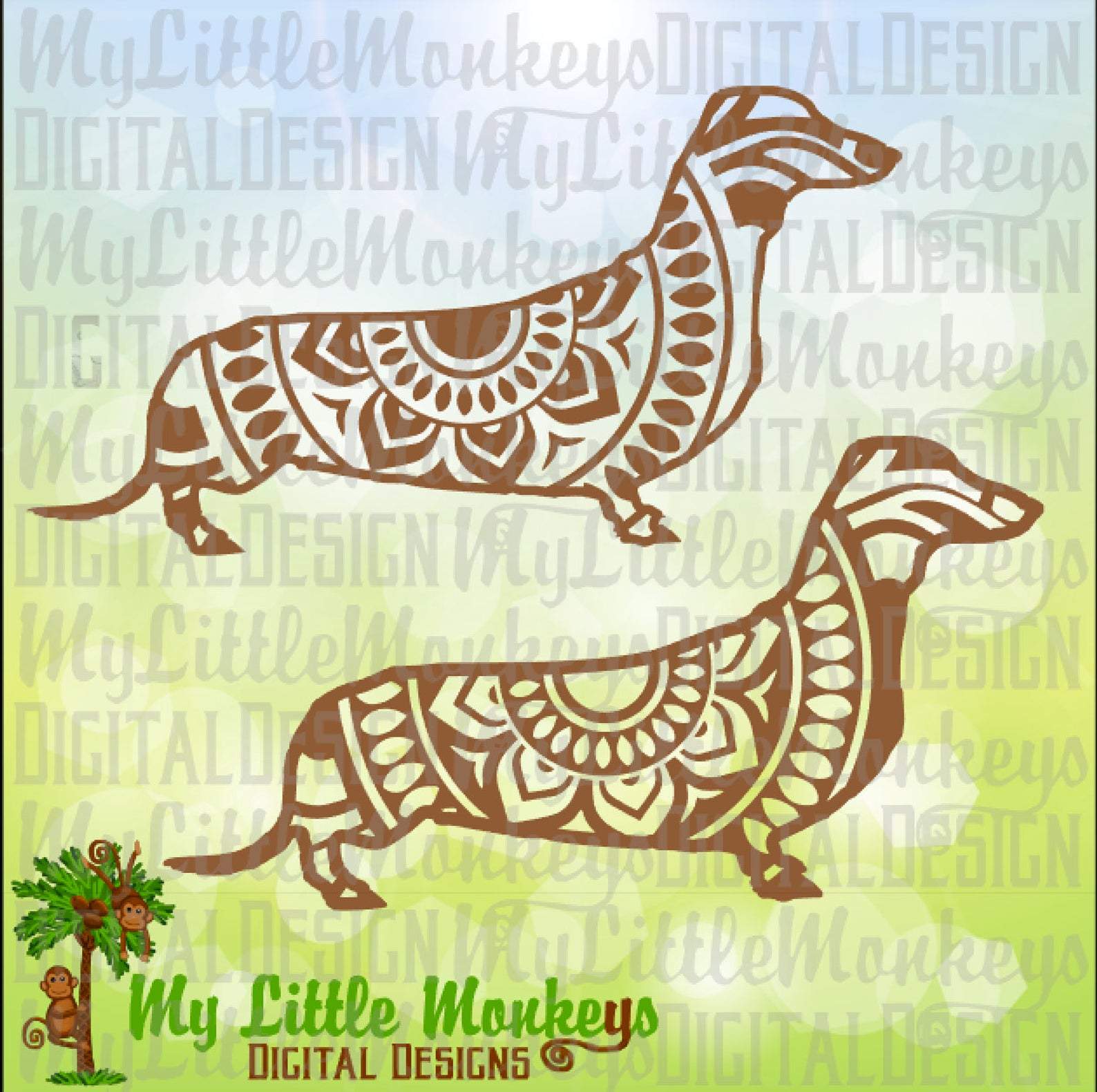 Download Dachshund Mandala So Fontsy