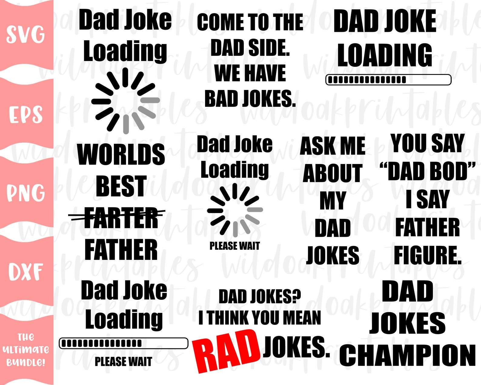 Download Dad Jokes Svg Funny Dad Jokes Svg Fathers Day Svg Sarcastic Svg Dad Bod Svg Dad Svg Dad Jokes Cricut Dad Jokes Loading Svg So Fontsy