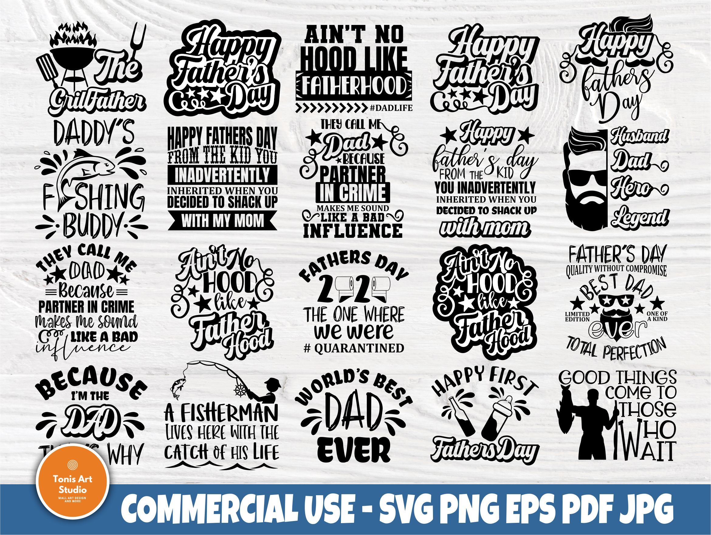 Dad Svg Bundle Fathers Day Svg Best Dad Ever Svg So Fontsy