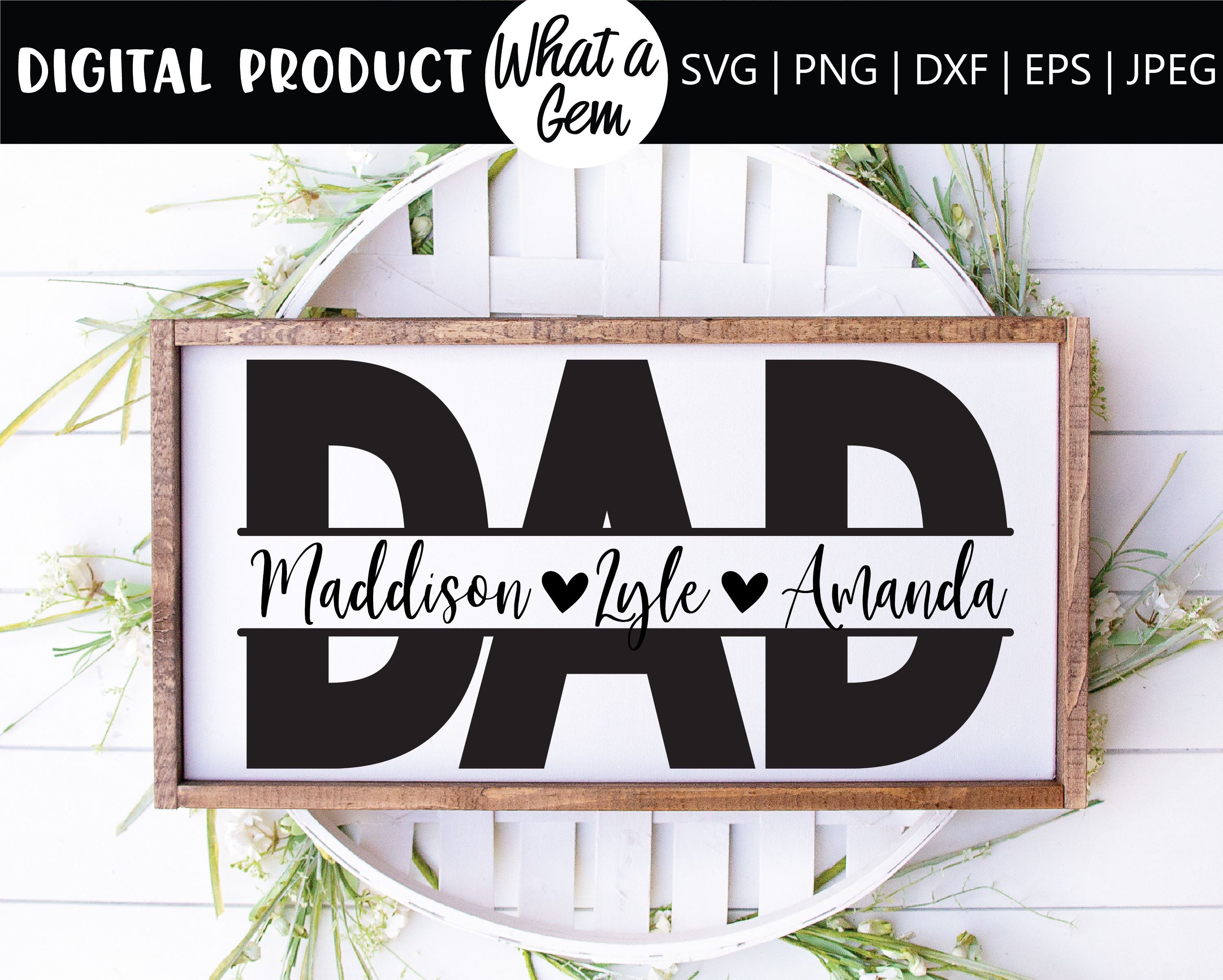 Download Dad Svg Fathers Day Svg Dad Monogram Personalized Fathers Day Svg Fathers Day Gift Gift For Dad 1st Fathers Day Bonus Dad Svg So Fontsy