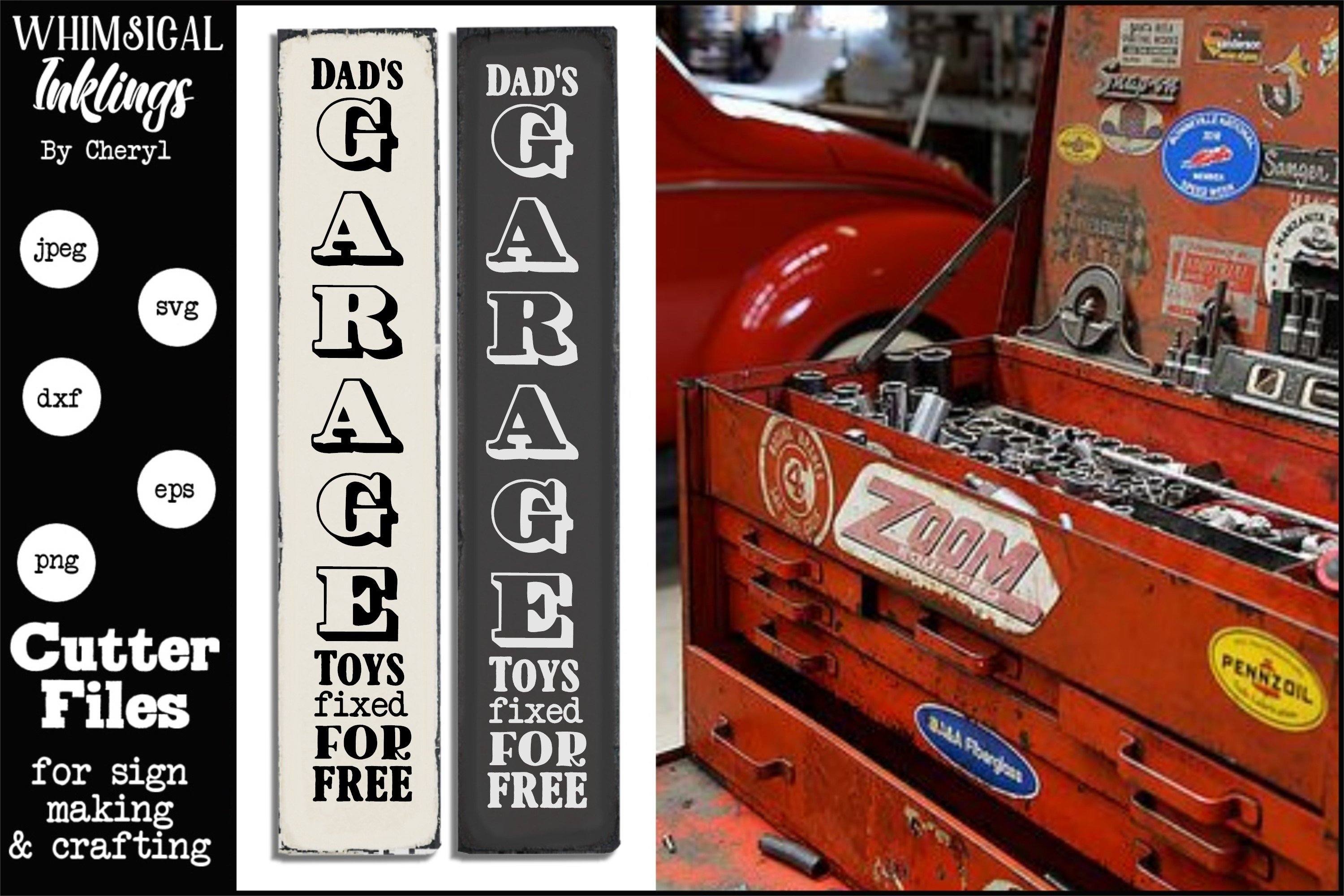 Download Dads Garage 2 Vertical Svg So Fontsy