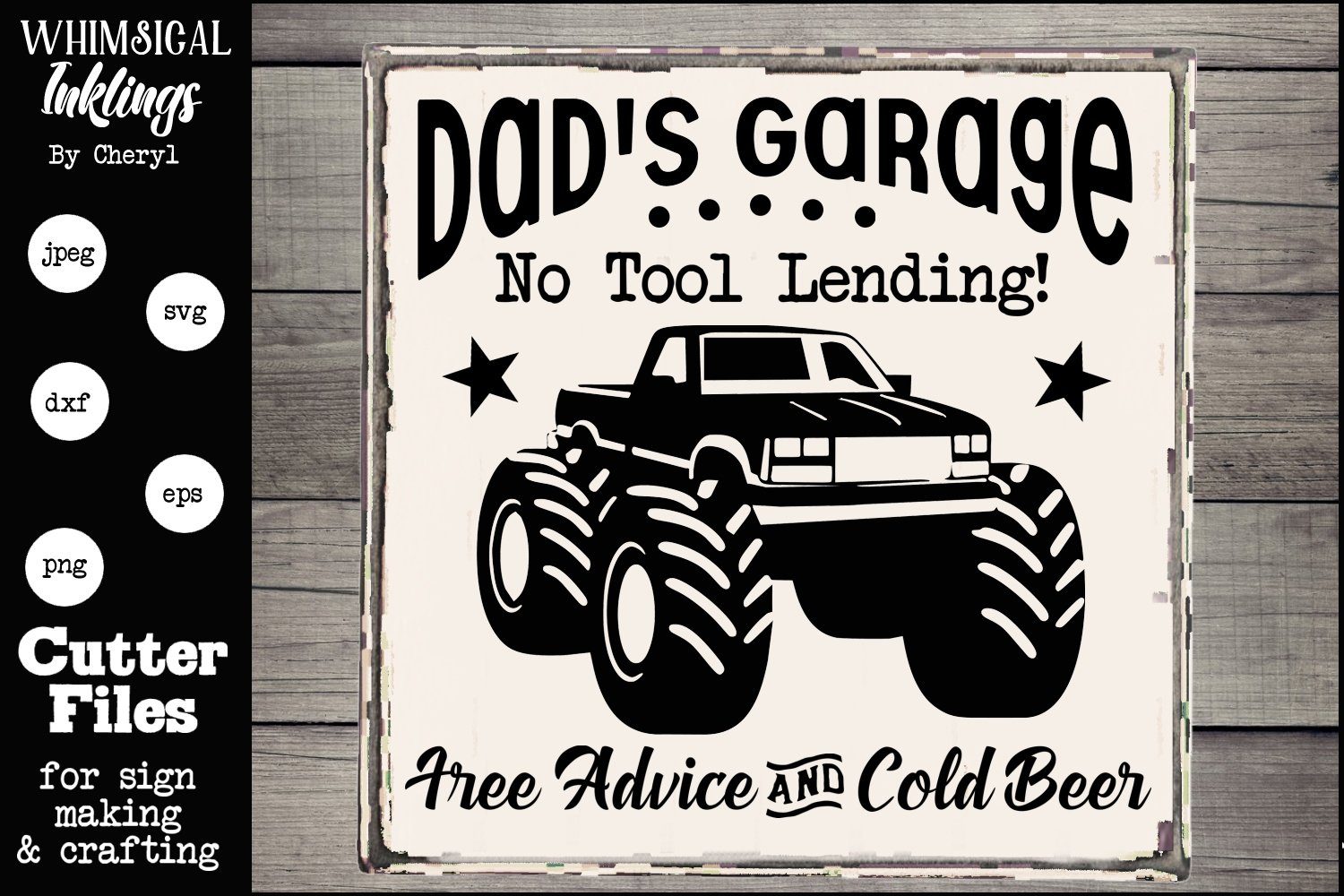 Download Dads Garage Monster Truck Svg So Fontsy