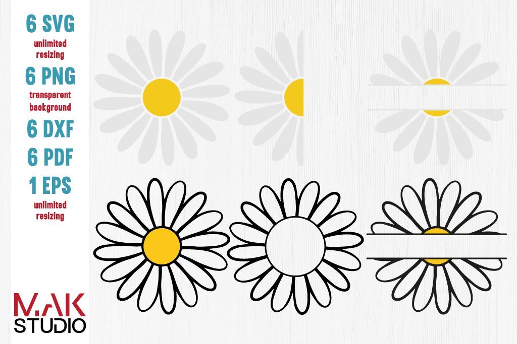 Daisy bundle svg, Daisy monogram svg, Daisy monogram flower svg, Daisy