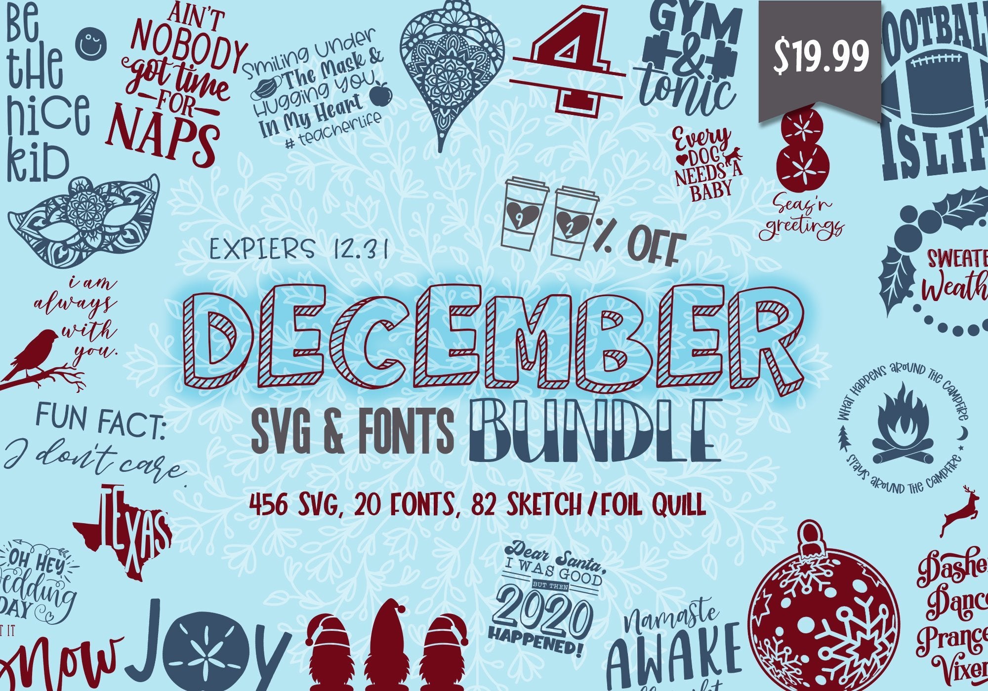 Download December Svg Fonts Bundle So Fontsy