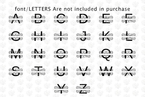 Download Decorative Split Alphabet Monogram Svg Eps Dxf Png File So Fontsy