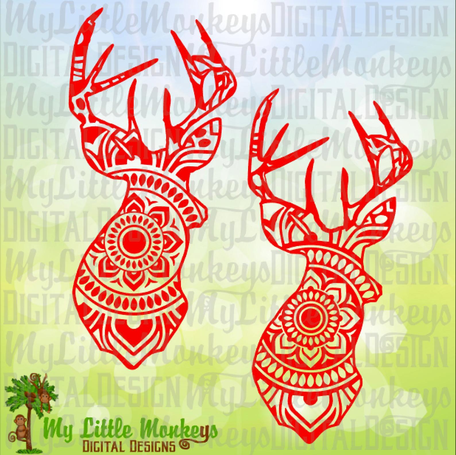 Download Deer Head Mandala So Fontsy