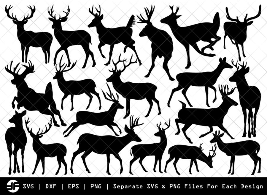 Download Deer Svg Animal Svg Silhouette Bundle Svg Cut File So Fontsy